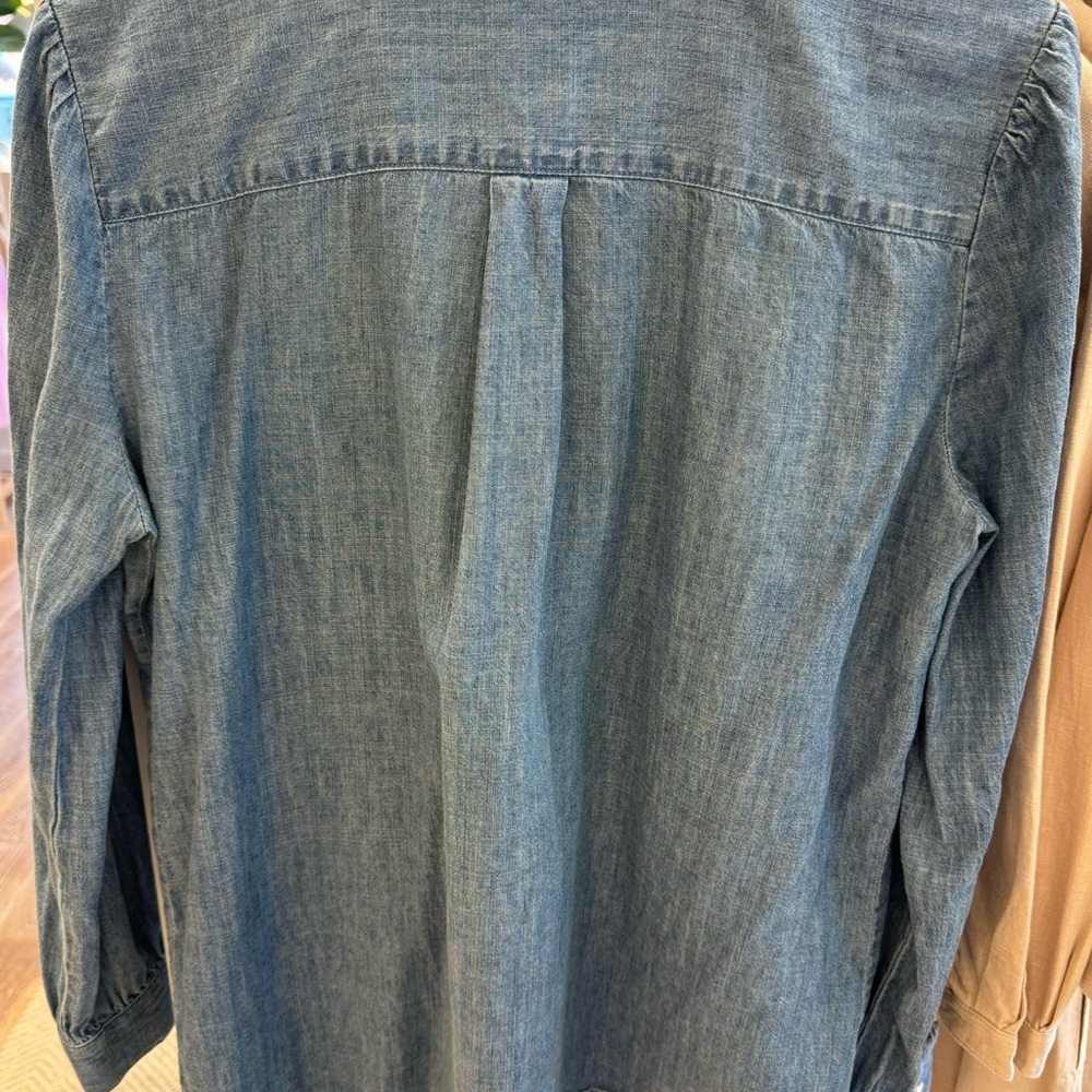 Chambray Button Down Top - image 3